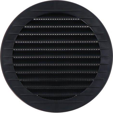 Rejilla ventilación redonda empotrable con mosquitera ø125mm abs gris antracita (1/3)