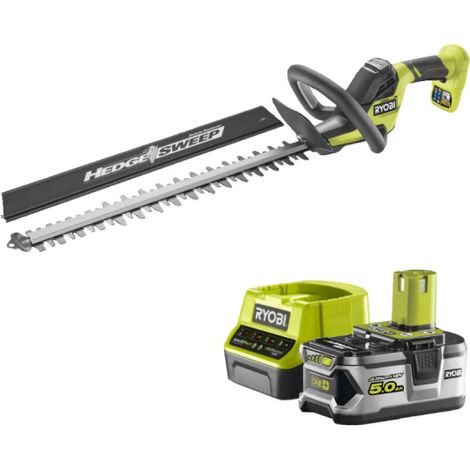 Pack RYOBI Taille-haies 18V One+ - LINEA - 50 cm - RY18HT50A-0 - 1 Batterie 5.0Ah - 1 Chargeur rapide RC18120-150 (1/5)