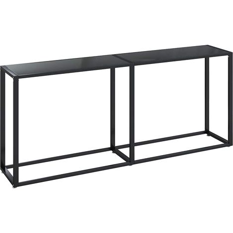 Console Table Black 180x35x75.5cm Tempered Glass vidaXL