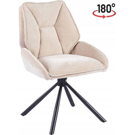 Silla de oficina giratoria ergonómica beige con función de retorno Furnitex (1/5)