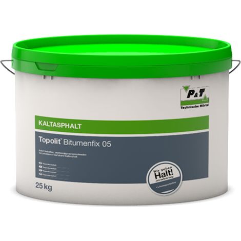 TOPOLIT Bitumenfix Reparaturasphalt 0-5mm, für Einbauhöhen 1,5-3,5 cm, 25 Kg