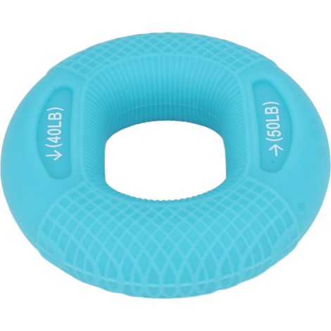 Anneau de renforcement des doigts en silicone, exerceur de grip 2 niveaux pour avant-bras, escalade 40-50LB, bleu (1/5)
