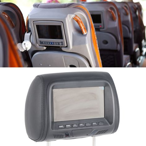 Moniteur universel 7 pouces pour appui-tête de voiture, lecteur multimédia MP5 haute définition, noir
