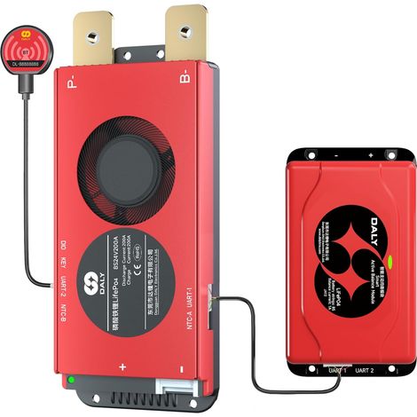 BMS 24V 8S 200A Balance - BMS d'équilibrage de cellules Actives 1A avec Module Bluetooth pour Batterie LiFePO4 24V Stockage d'énergie pour Camping-Car Clean Machine (1/5)