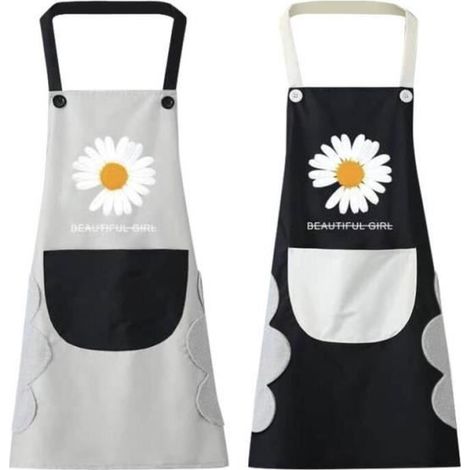 Tablier de cuisine - Non spécifié - Modèle col licou - Imperméable - 72x68 cm - 2 pièces