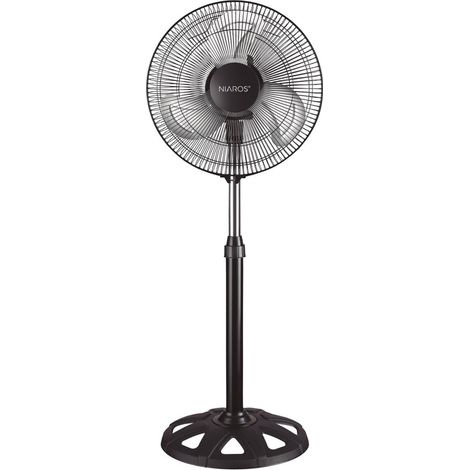 "Vicari" Metall-Standventilator (37W AC 230V Motor) Ø34cm höhenverstellbar schwarz