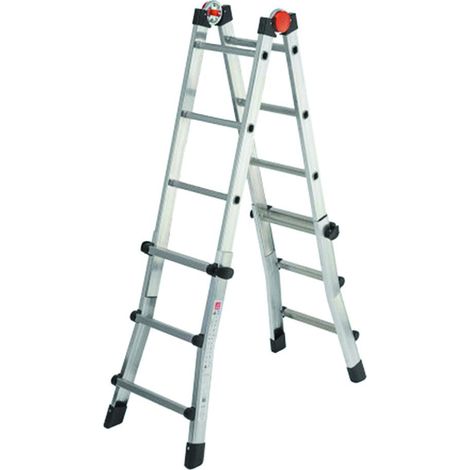 Scala Multifunzione Telescopica - Gierre Peppina - Modelli: ALL060 GIGANTISSIMA - 6+6 gr - aperta cm 586h - 65x24x167h - Kg 18
