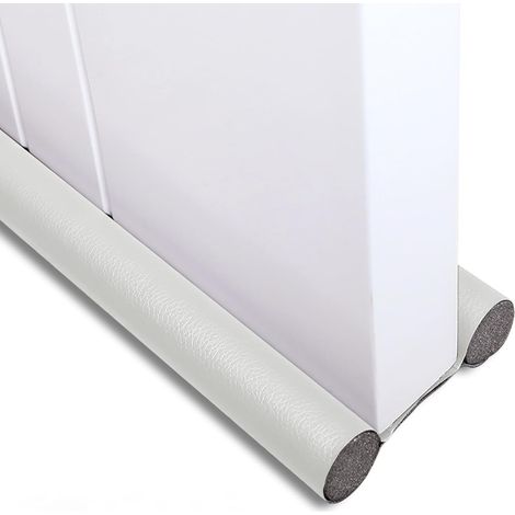 Protector de umbral de puerta, insonorizado, resistente al viento, al polvo, a la luz y a los insectos, 93 cm (blanco) (1/5)