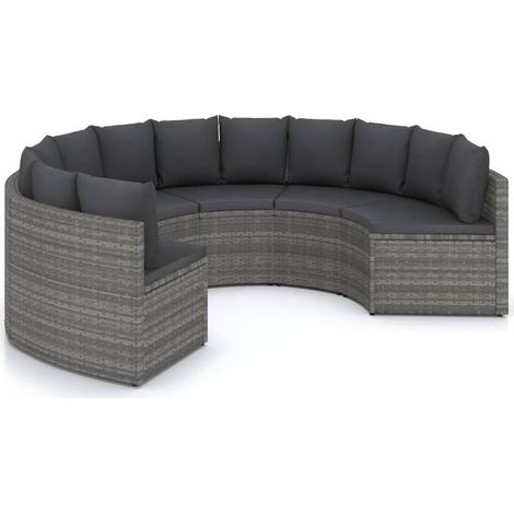 Maison Exclusive - 6-tlg. Garten-Sofagarnitur mit Auflagen Poly R (1/5)
