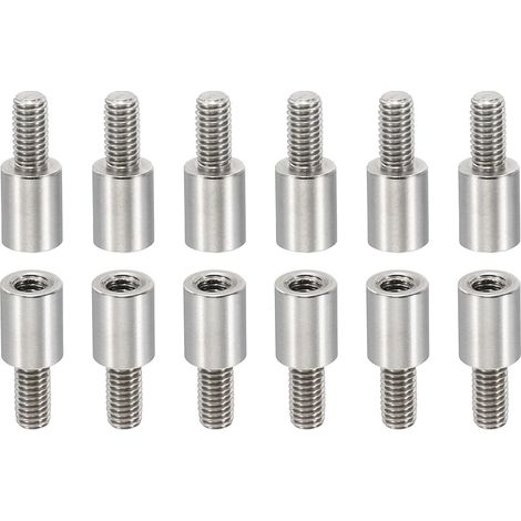 50Pcs M3 Entretoises, 8+6mm Entretoise Filetée M3 en Acier Inoxydable Kit de Vis 3mm ID 5mm OD Adaptateurs de Filetage Métrique Mâle Femelle (1/5)