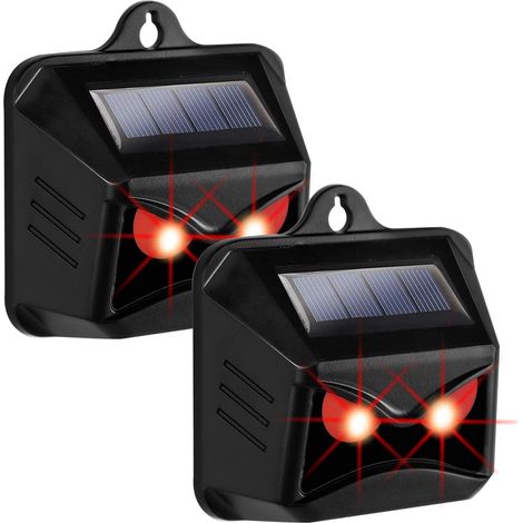 2pcs Répulsif solaire contre les animaux sauvages tels que les ratons laveurs, les chevreuils, les renards, les sangliers, etc. - 4 répulsifs efficaces avec lumière LED rouge (1/5)