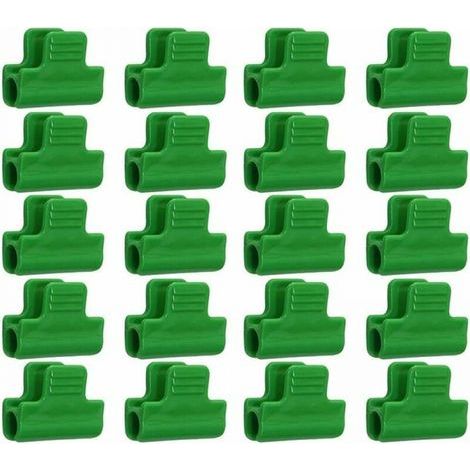 Greenhouse Film Clips, 20 Pack Plastic Laminate Clips, 11mm Diameter Shelter Banners Frames Row Covers Clips (1/5)
