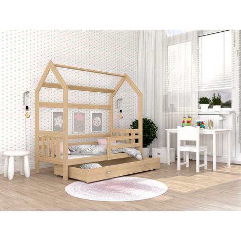 Lit Cabane 2 80x160 tiroir Pin (1/4)
