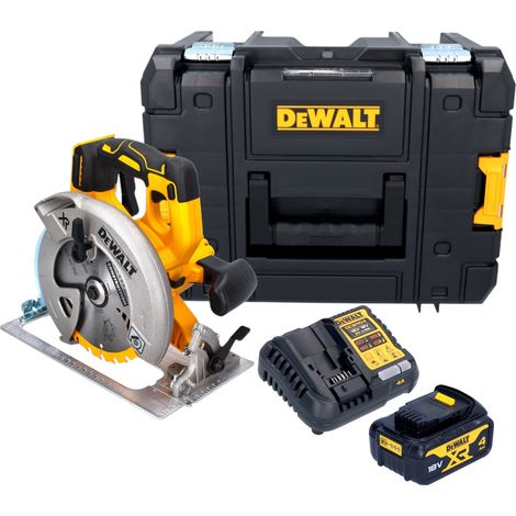 DeWalt DCS 570 M1T Akku Handkreissäge 18 V 184 mm Brushless + 1x Akku 4,0 Ah + Ladegerät + TSTAK (1/5)