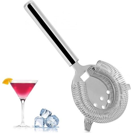 Allecta - Filtro per cocktail in acciaio inox per cocktail e frullati - Attrezzi da barman. (1/5)