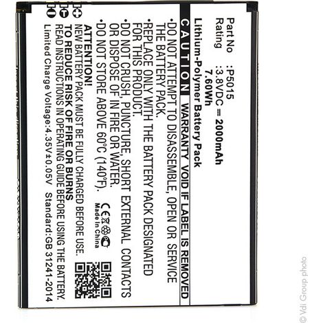 NX – Batterie téléphone Logicom L-ITE 502 3.8V 2000mAh – Lithium ion polymère – Poids 33g – Compatible Logicom L-ITE 504 - P5015P50 (1/3)