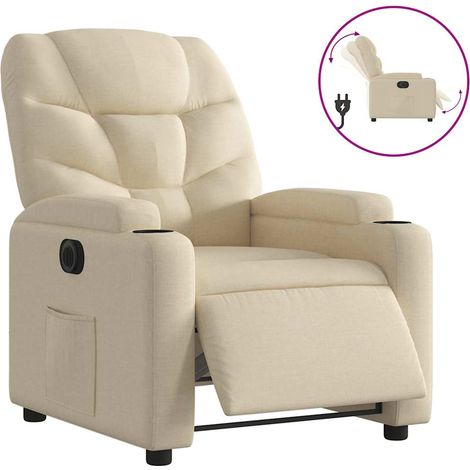 Maison Exclusive - Relaxsessel Elektrisch Creme Stoff