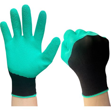 Filiyano-Gants de jardin, anti-perforation, imperméables, traités au chlore, résistants à l'abrasion, adaptés au désherbage et au bêchage. (1/2)