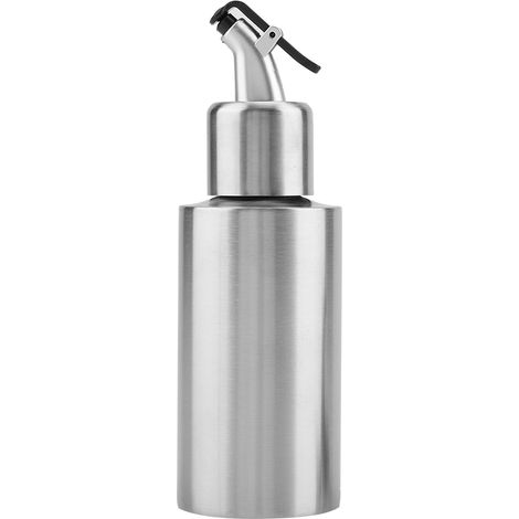 Bouteille Huile Acier Inoxydable 250ml Distributeur Sauce Vinaigre Anti-Fuite Cuisine (1/5)