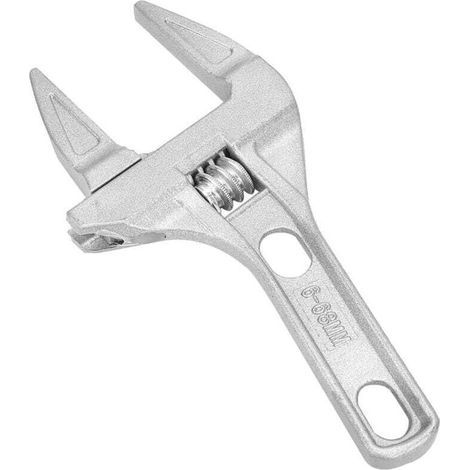 Verstellbarer Schraubenschlüssel, Schraubenschlüssel mit großer Öffnung, leichter Klempnerschlüssel aus robuster Aluminiumlegierung, Mutternschlüssel, Handwerkzeug für das Waschbecken (1/4)