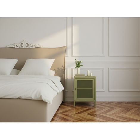 BOBOCHIC - Table de chevet 1 porte CLARA métal édition limitée   Vert