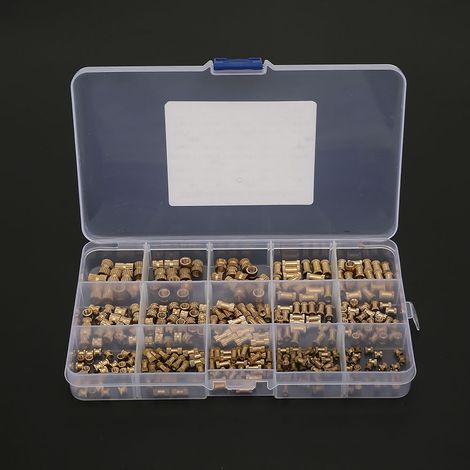 330-teiliger Satz Messingmuttern M2, M3, M4 und M5 für Isolierpfosten (Rändelmuttern) (1/5)
