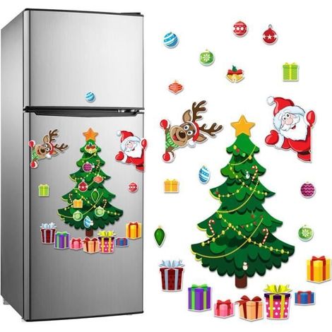 Autocollants magnétiques pour réfrigérateur - MIOLOE - Décoration de Noël - Durable - Design mignon - PVC (1/4)