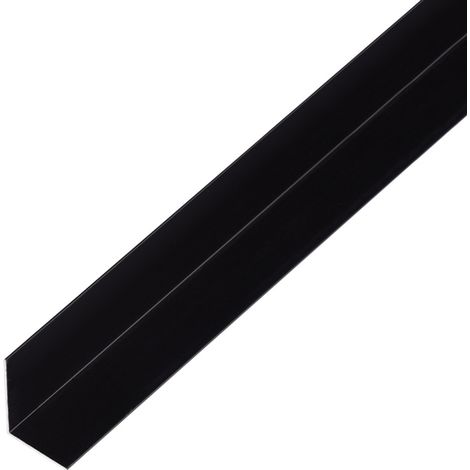 ALBERTS Winkelprofil, gleichsch., Alu schwarz elox., LxBxHxS 1000 x 25 x 25 x 1 mm