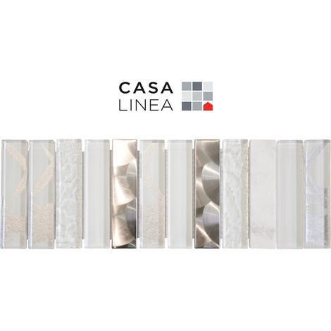 LISTEL CHARLESTON ICE VERTICAL 1 PIÈCE 10 X 30 CM CASA LINEA