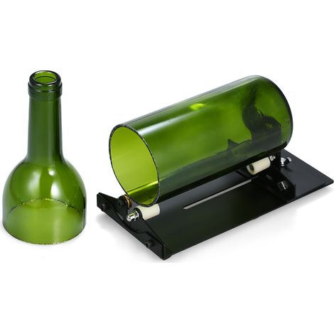 Coupe-bouteilles en verre réglable, outil de bricolage pour couper les bouteilles de vin et de bière, créer des abat-jour, des bougeoirs, des jardinières et des pots de fleurs originaux. (1/5)