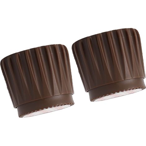 Pieds de lit doubles, antichoc, en ABS, sans perçage, rotatifs, silencieux, anti-vibrations, marron, petit format (1/5)