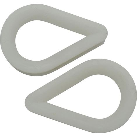 x2 5MM White Nylon Soft Rope Thimbles - Marine Eye Slicing Loop (1/5)