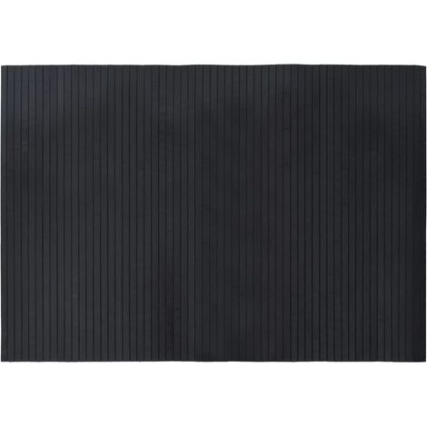 vidaXL Tappeto Rettangolare Nero 70x100 cm in Bambù