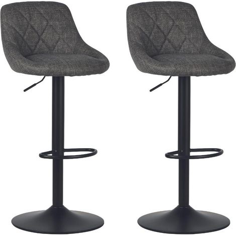 Lot de 2 chaises de bar réglable en hauteur Casita CHABARONEGRI 2 (1/2)