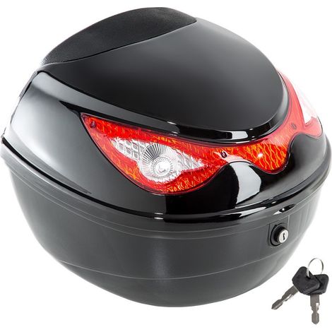 top case coffre moto 22 litres valise coffre quad moto scooter motocycle noir (1/5)