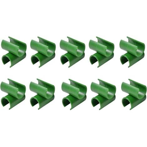 Lot de 10 pinces de fixation multifonctionnelles en forme de croix, rotatives, en plastique, pour plantes en serre (1/5)