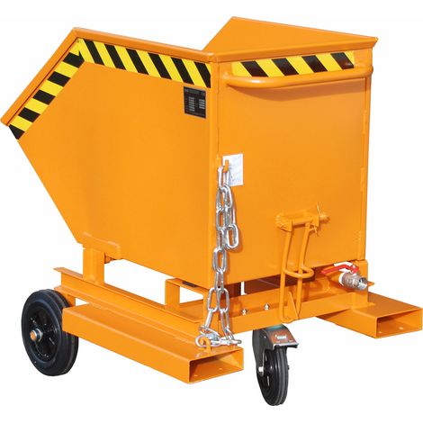 Bauer Späne-Kastenwagen SKW-ET 250, lackiert, Gelborange