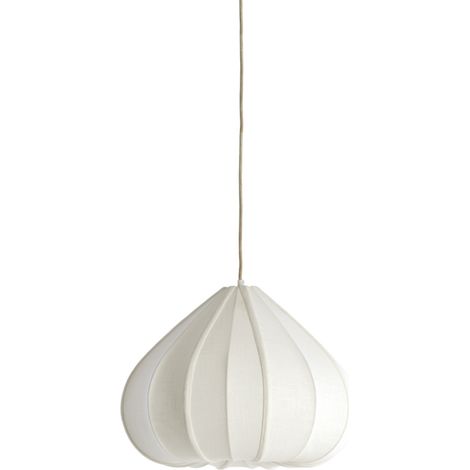 Suspension Zubeda blanche en textile Ø 49cm – Hauteur 36cm – Douille E27 – Dimmable avec variateur – Pour intérieur IP20 – Light & Living