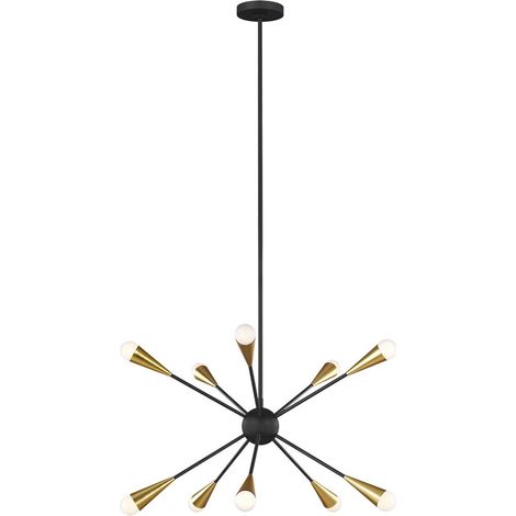 Lustre à 10 ampoules Elstead Jax, noir minuit, G9 (1/5)