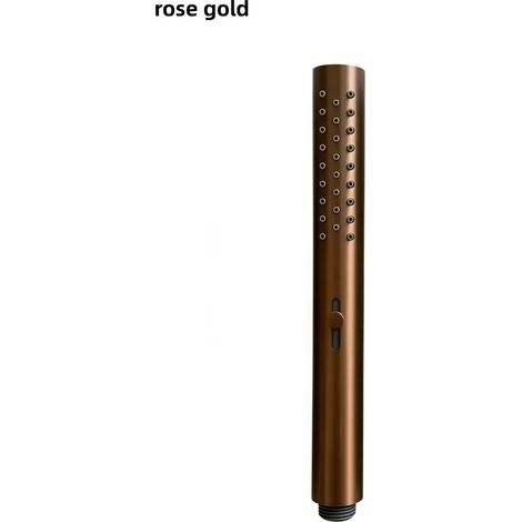 (Or rose - Taille du pommeau de douche - Autre) Pommeau de douche à main en laiton brossé doré, douchette blanche, aspersion de bain, gris chromé, noir, or rose (1/5)