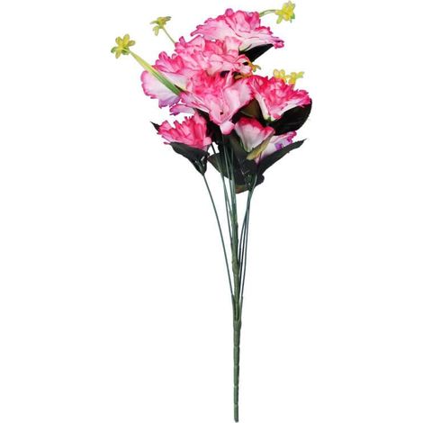Strauß aus 9 rosa und weißen Nelken, 54 cm (1/3)