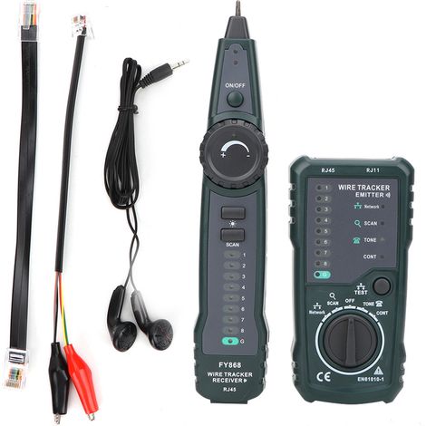 Testeur de câbles réseau téléphoniques FY868 RJ45 RJ11 - Kit de suivi des câbles LAN