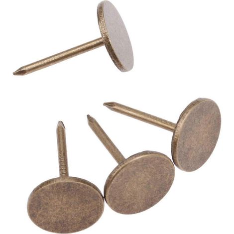 100 stuks meubelspijkers in vintage stijl met platte kop, geschikt voor meubels, banken en deurdecoratie, 1,1 x 1,7 cm (1/5)