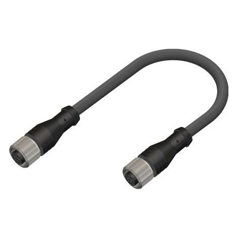 Câble d'actionneur RS PRO 8 conducteurs , M12 Femelle vers M12 Femelle, 2m ( Prix pour 1 )