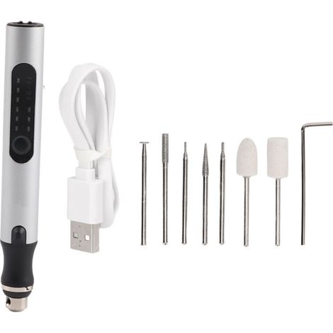 Outil rotatif, stylo de gravure sans fil, broyeur Rechargeable, Kit de jeu Variable à 3 vitesses (1/5)