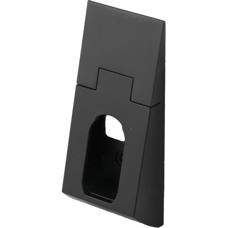 Kleiderstangenhalter passend zu Kleiderstange Ninos 30x12mm, Aluminium schwarz matt lackiert (1/2)