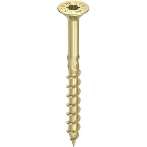 HECO TOPIX-plus 4,0 x 60, Senkkopf mit Frästaschen, Drive, Teilgewinde, verzinkt gelb, A3L (1/5)