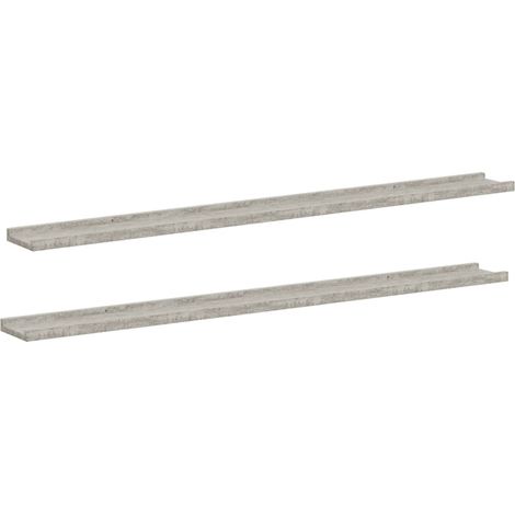 Maison Exclusive - Wandregale 2 Stk. Betongrau 115x9x3 cm