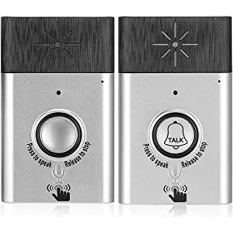 Interphone vocal sans fil portatif Talk bidirectionnel Sonnette intérieure Système de sécurité domestique pour interphone intérieur/extérieur (1/4)