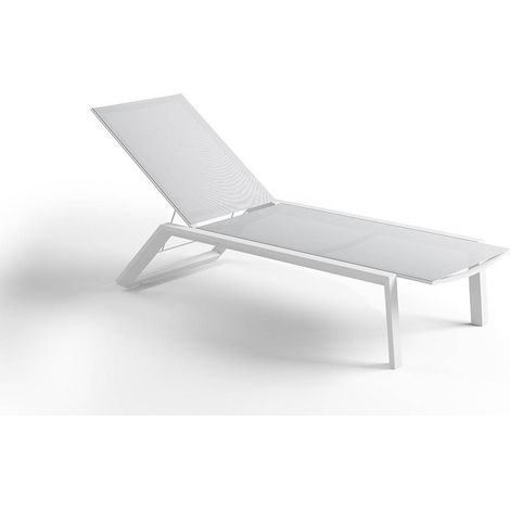 Lettino da giardino Murcia 67x194 Zumm in alluminio bianco Homms (1/5)